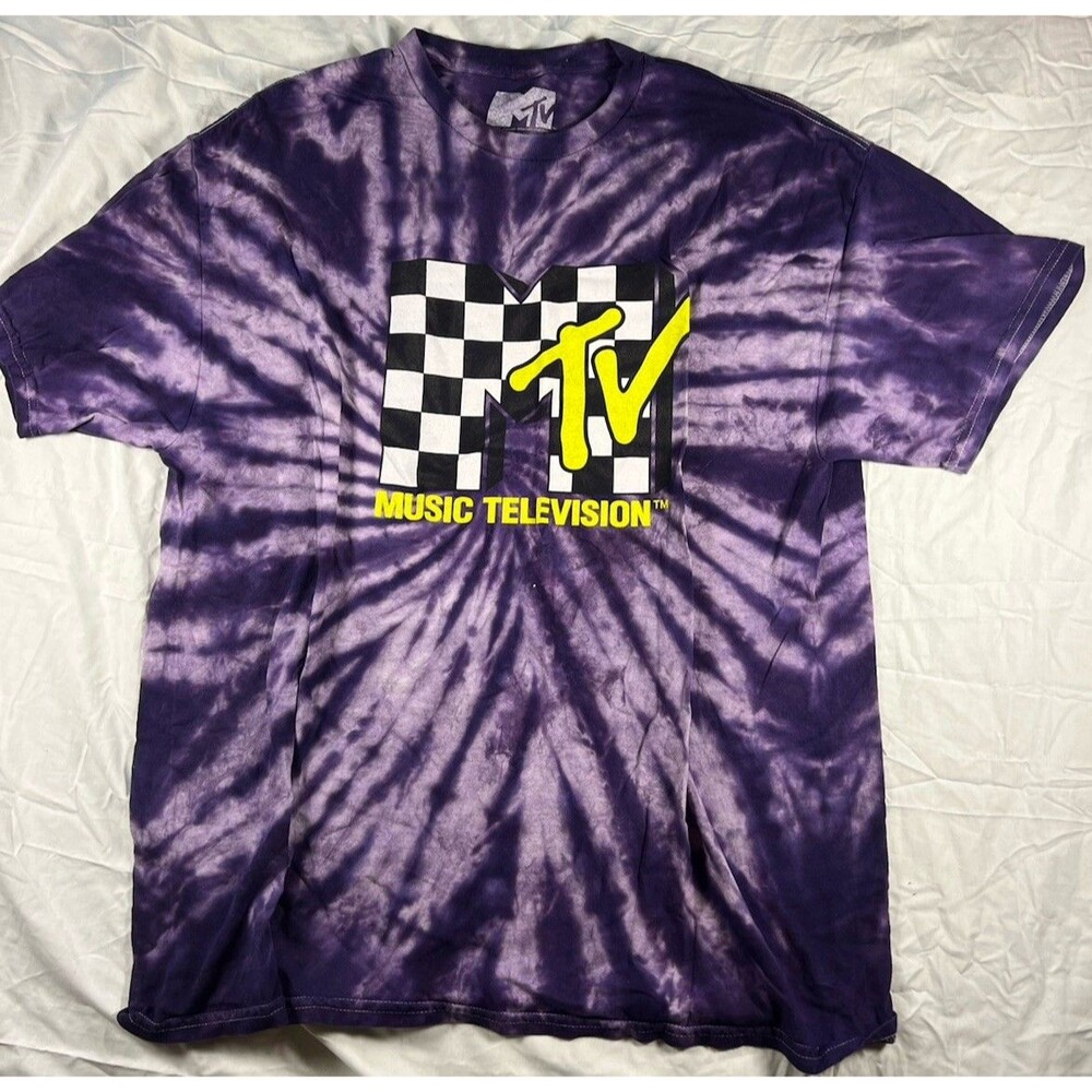 MTV Purple Tie Die T Shirt 2021 Xl Mens